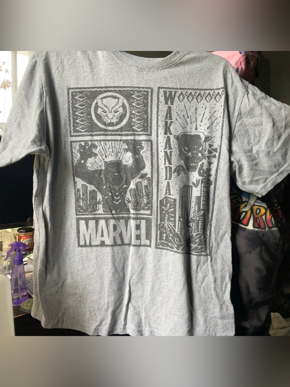 Marvel Black Panther Wakanda Graphic Tee - Gray